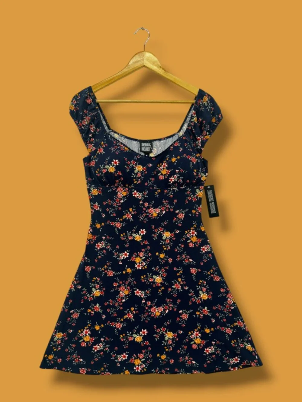 Derek Hart Blue Floral Sundress w/ Support - Picture 2 of 6